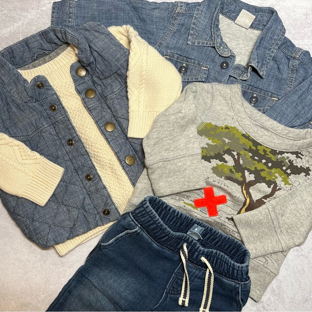 5 piece super cool, trendy baby boys fall outfits 3-6M